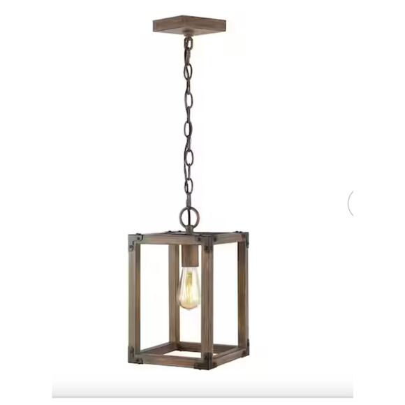 Magnolia Jonathan Y Farmhouse Rustic Barnwood Pendant Light - Picture 1 of 7